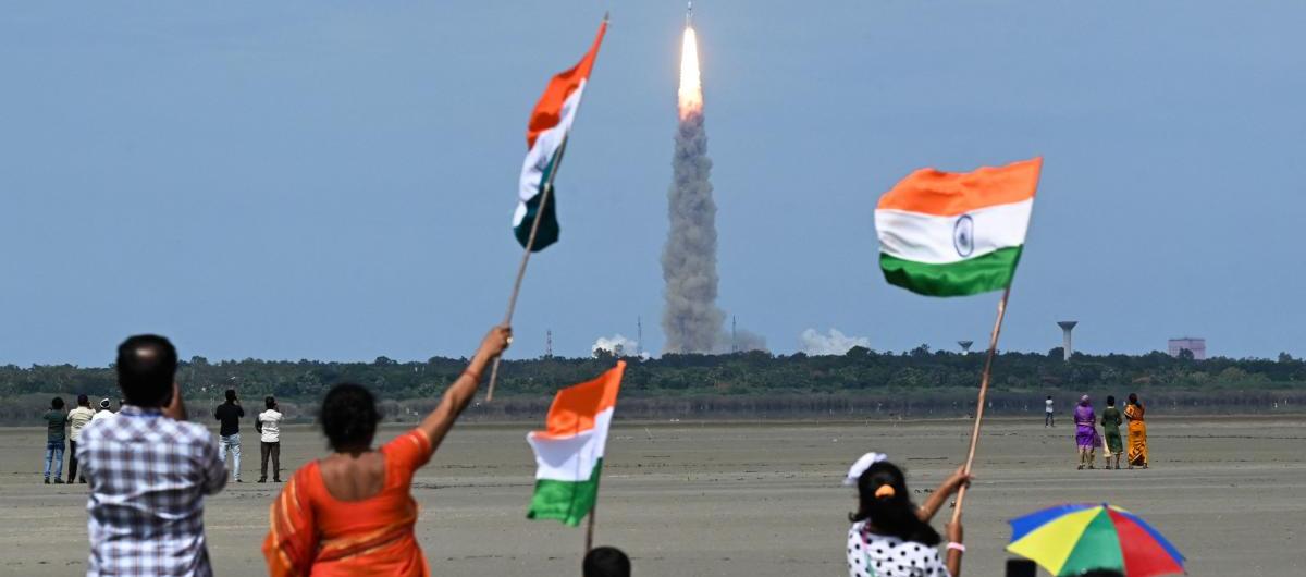 Lanzamiento del Chandrayaan-3 hacia la Luna.