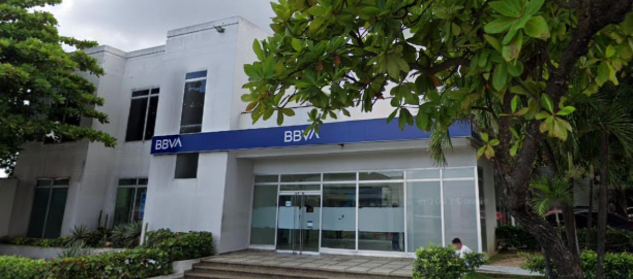 Sucursal BBVA asaltada hoy en Barranquilla. 