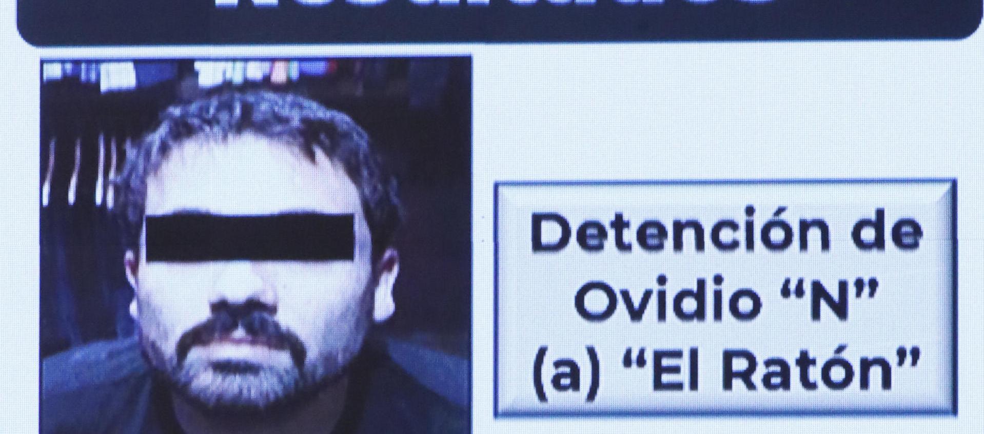 La ficha con la que se anunció la detención de Ovidio Guzmán, uno de los hijos del "Chapo" Guzmán