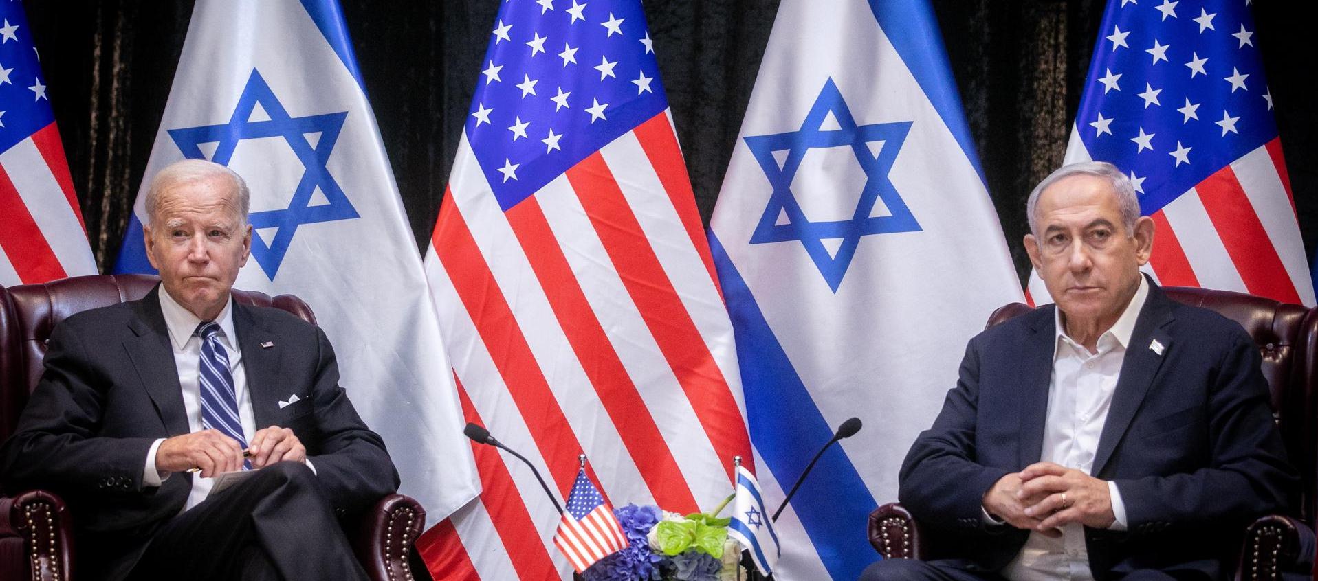 El presidente de los Estados Unidos, Joe Biden y el Primer Ministro israelí, Benjamin Netanyahu. 
