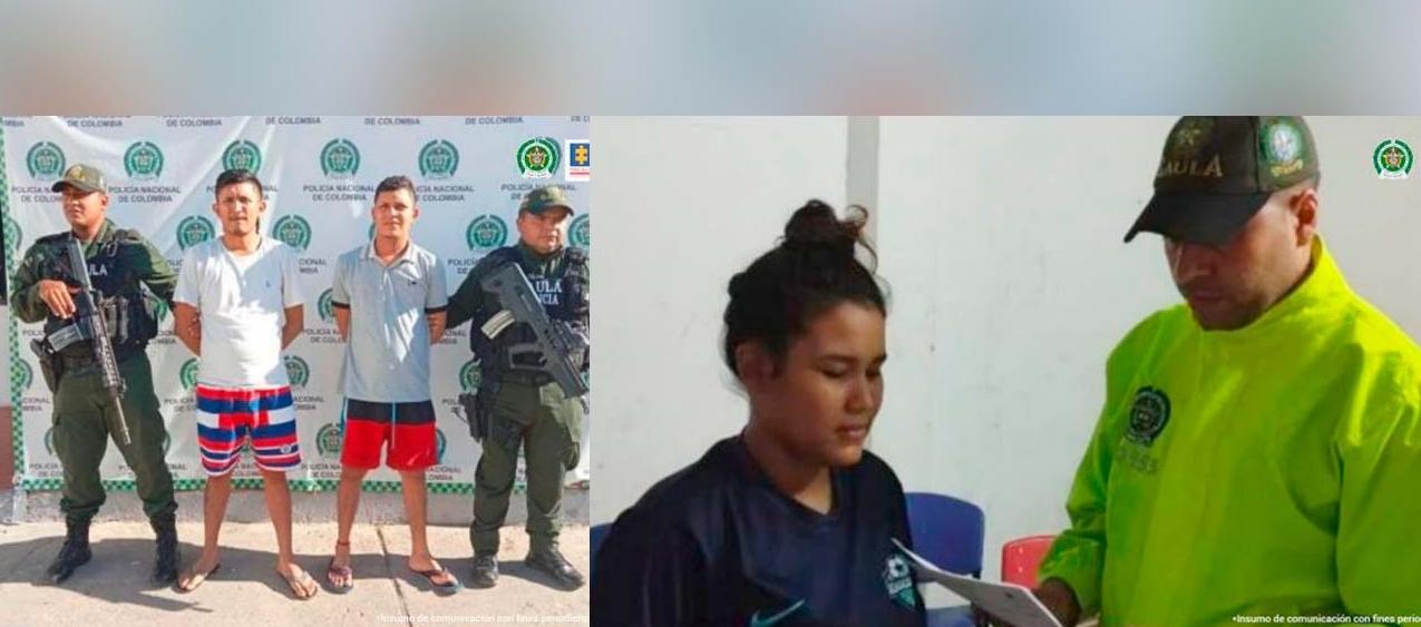 Ángel David Morales Bello, Luis Guillermo Montiel González y Deyolis Esther Molina Barraza, capturados