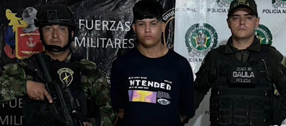 Julián Andrés Manjarrez Sarmiento el día de su captura