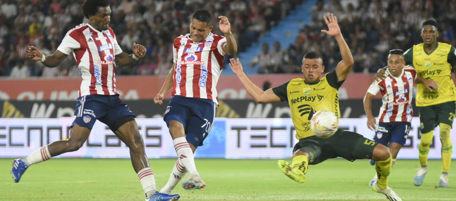 El segundo gol del Junior marcado por Didier Moreno tras asistencia de 'Cariaco' González