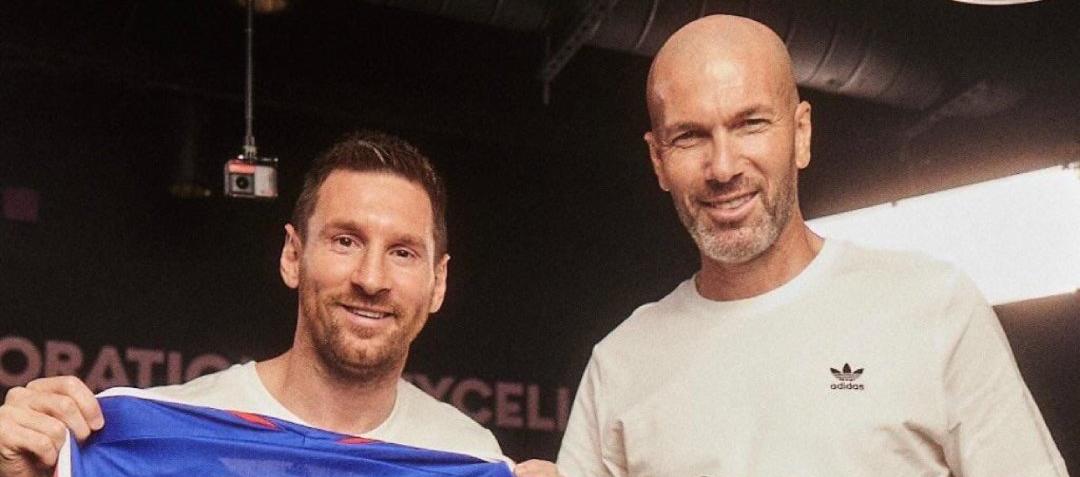 Messi y Zidane intercambiaron las camisetas de Argentina y Francia. 