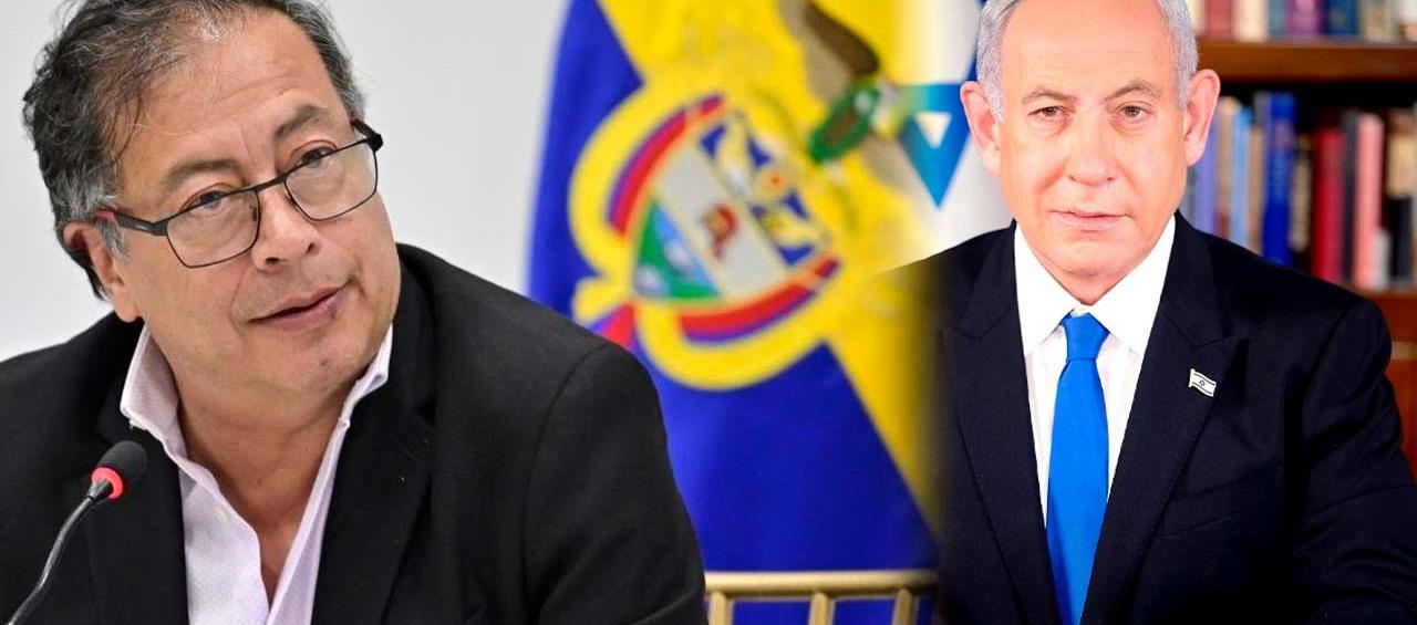 El presidente de Colombia, Gustavo Petro, y el Primer Ministro de Israel, Benjamín Netanyahu