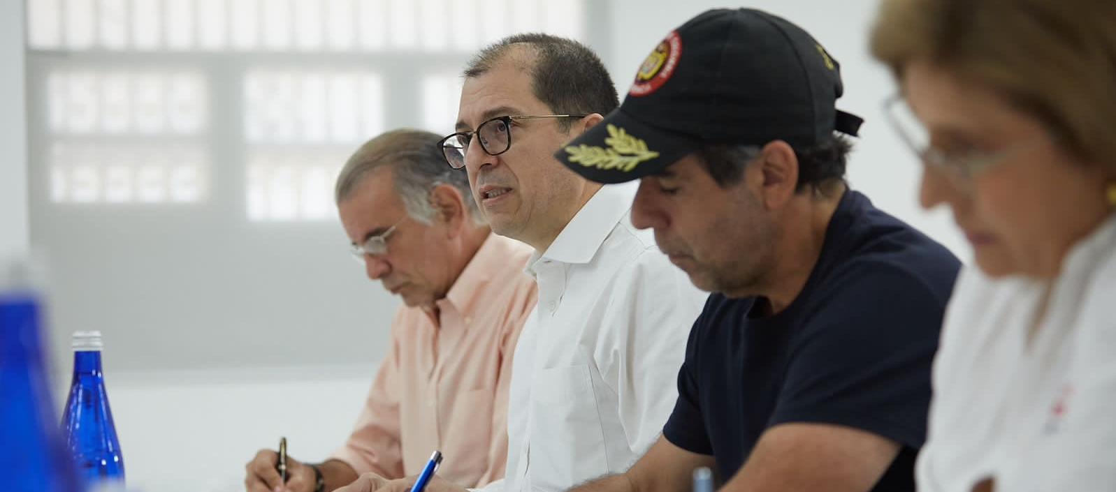 El Fiscal General Francisco Barbosa, el gobernador Eduardo Verano y el alcalde Alex Char.
