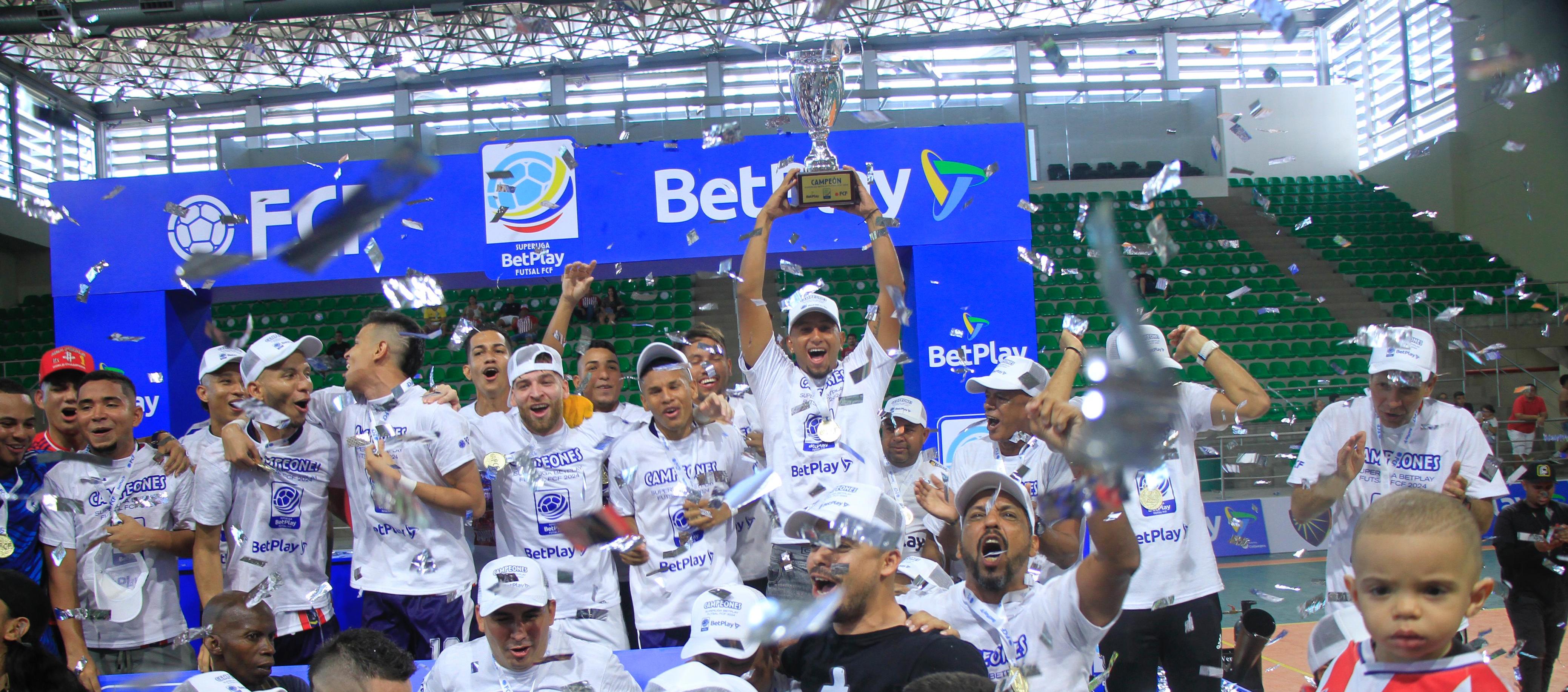 La celebración de Independiente Barranquilla tras derrotar a Sport Team. 