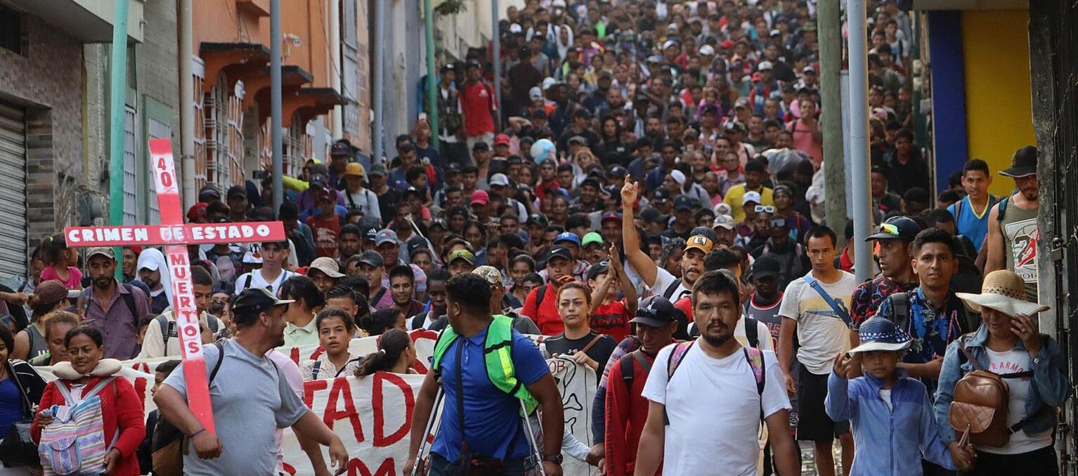 La movilización masiva partió de partieron este domingo de la ciudad fronteriza de Tapachula, en el sureño estado de Chiapas