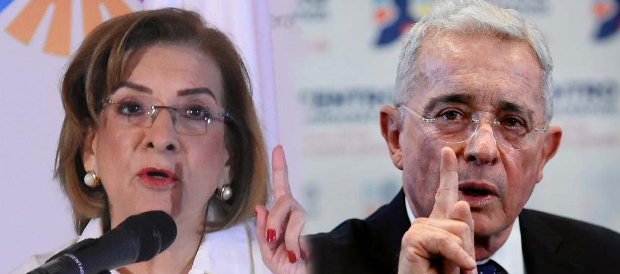 Procuradora Margarita Cabello y expresidente Álvaro Uribe.