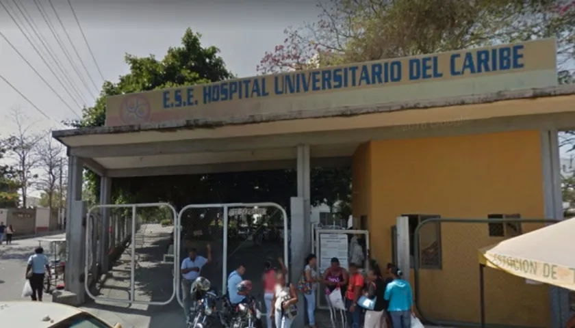 Hospital Universitario del Caribe donde falleció el recluso.
