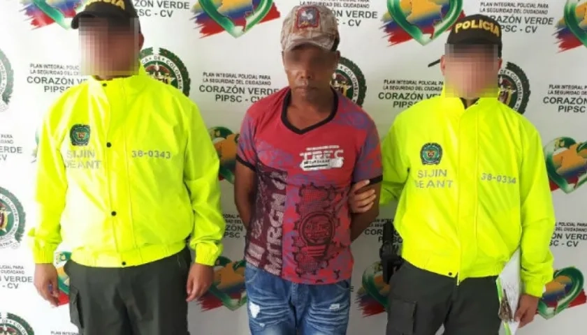 Alias 'Muelas', capturado por la Policía de Antioquia.