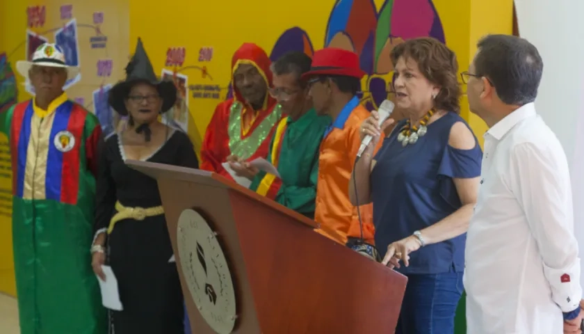 Carla Celia, directora de Carnaval de Barranquilla durante la apertura.