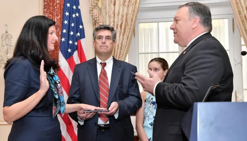 Ante el secretario de Estado de EE.UU., Mike Pompeo se posesionó Kimberly Breier como secretaria adjunta de Estado de EE.UU. para Latinoamérica y el Caribe.