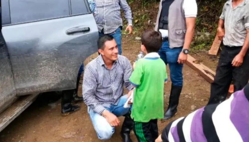 Momento en que fue liberado en octubre pasado el niño Cristo José Contreras.