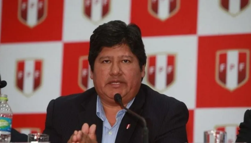 El presidente de la Federación Peruana de Fútbol (FPF), Edwin Oviedo.