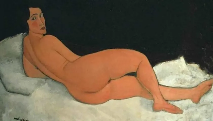 Obra Nu couché (sur le coté gauche) de Amadeo Modigliani.