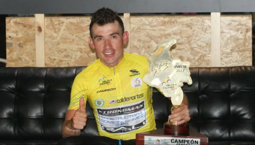 Aristóbulo Cala, actual campeón de la Vuelta a Colombia. 