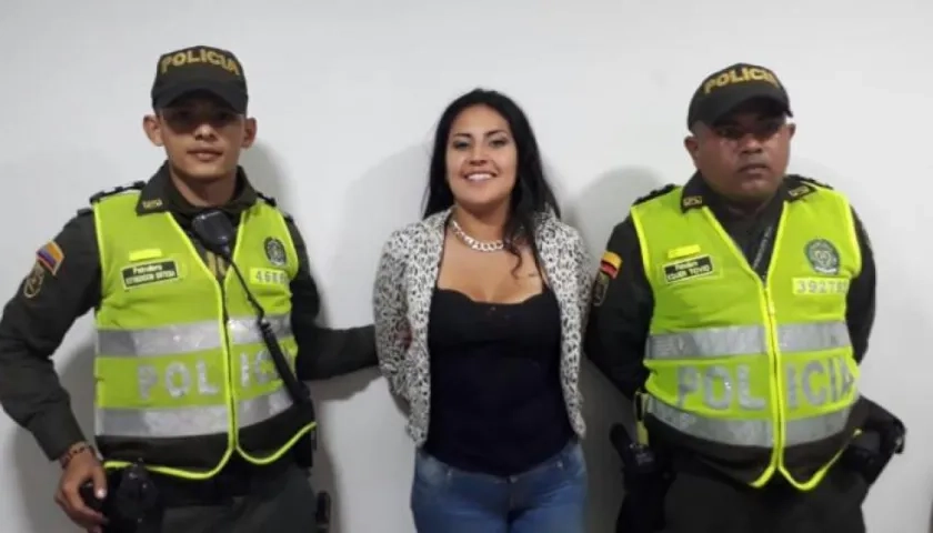 July Alejandra Cristancho Pinto., mujer capturada.
