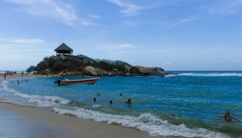 Imagen de una de las playas del Parque Tayrona.