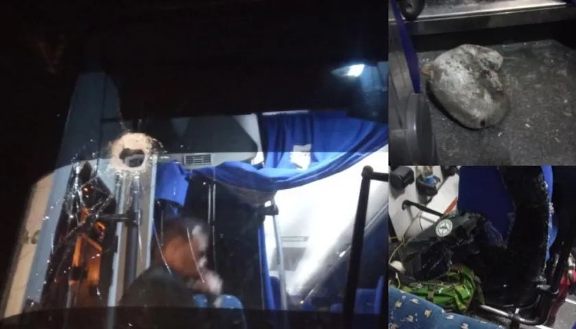 Las imágenes del ataque a los buses.
