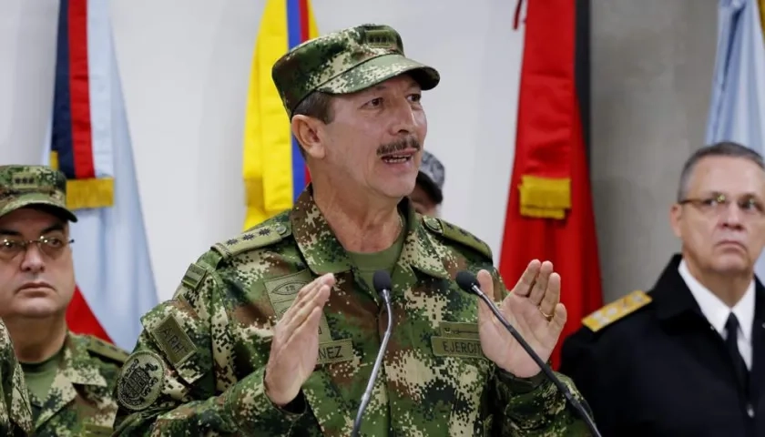 El comandante del Ejército colombiano, mayor general Nicacio Martínez Espinel