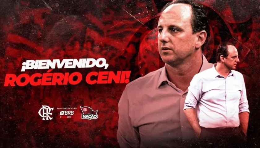 Así se anunció la llegara de Rogéiro al Flamengo. 