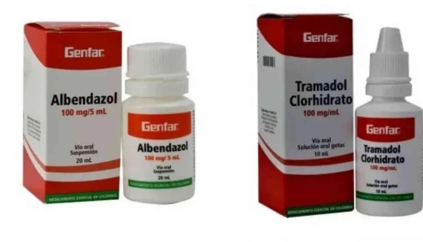 Albendazol y Tramadol.