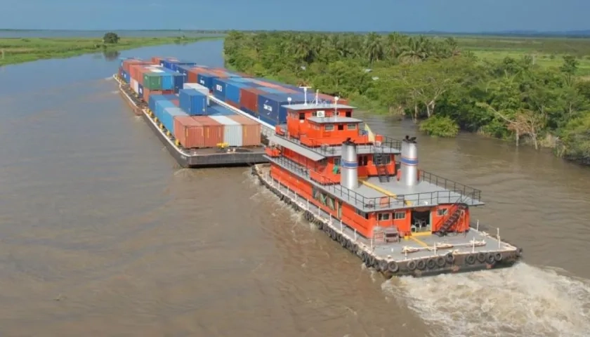 Un positivo balance registra el movimiento de carga por el río Magdalena 2020.