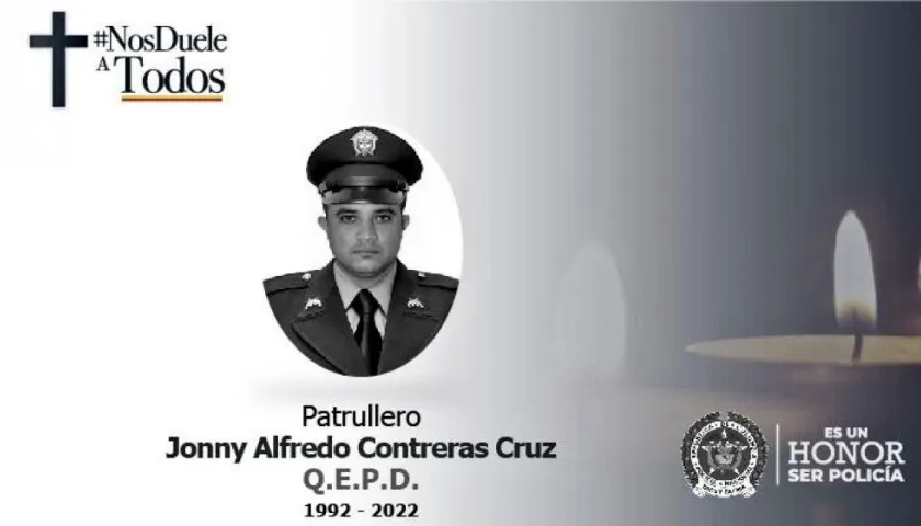 El patrullero Jonny Alfredo Contreras Cruz.