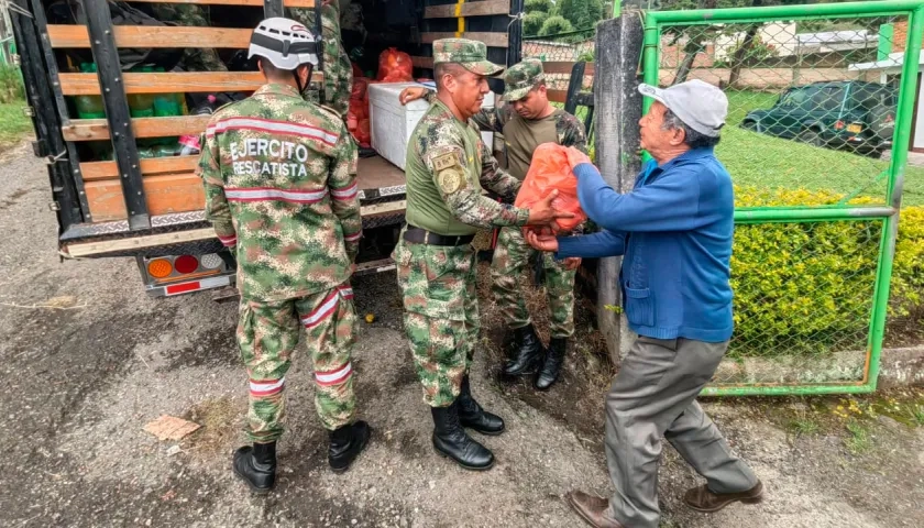 La ayuda humanitaria fue entregada en el Cauca.