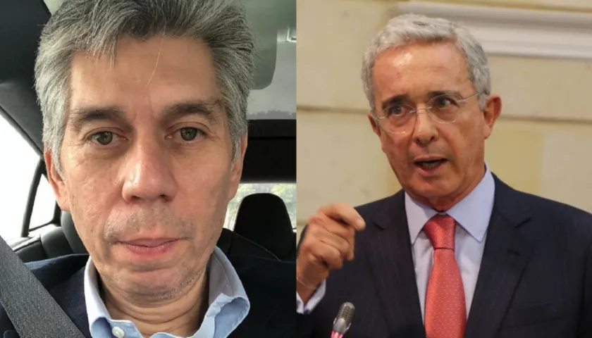 Daniel Coronell y Álvaro Uribe Vélez. 