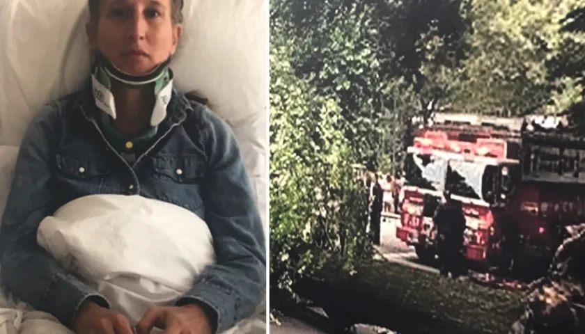 Anne Monoky, mujer herida por el árbol el 15 de agosto de 2017.