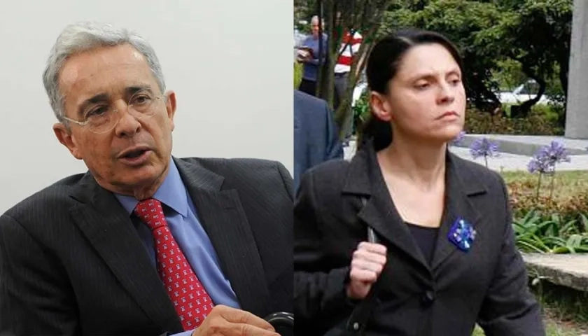 Expresidente Álvaro Uribe y exsenadora Zulema Jattin.