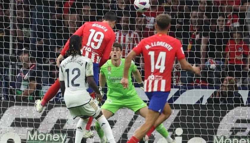 El cabezazo de Morata para el tercer gol del Atlético y segundo en su cuenta personal. 