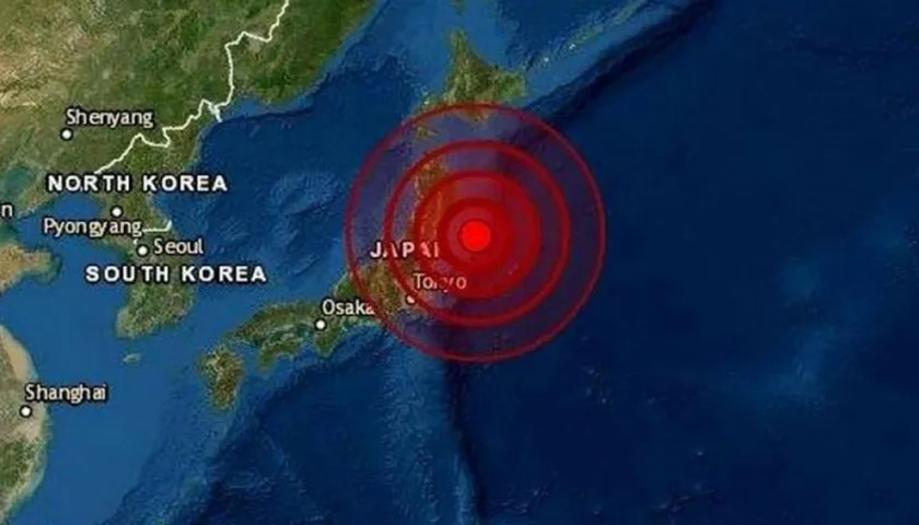 Alerta de tsunami en Japón. 