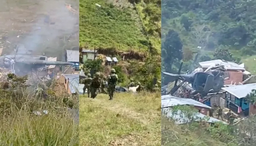 Helicóptero MI17 del Ejército Nacional cayó en una casa.