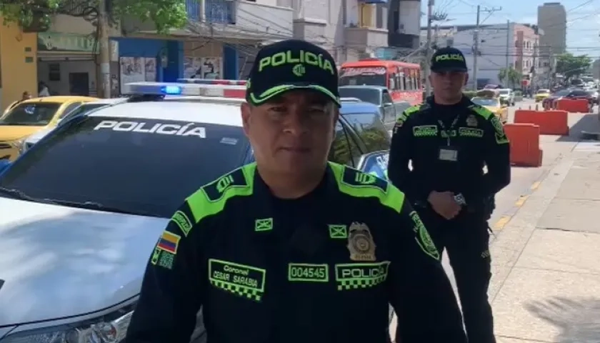 Coronel César Sarabia, Subcomandante de la Policía Metropolitana de Barranquilla.