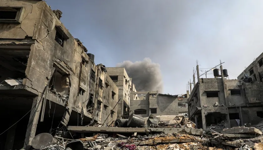 Edificios en Gaza afectados por los bombardeos israelí. 