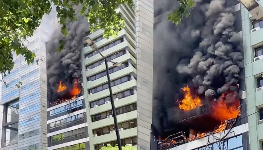 Incendio en edificio de Buenos Aires. 