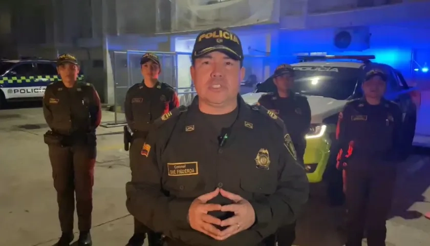 Coronel Dave Figueroa, comandante operativo de la Policía Metropolitana de Barranquilla.