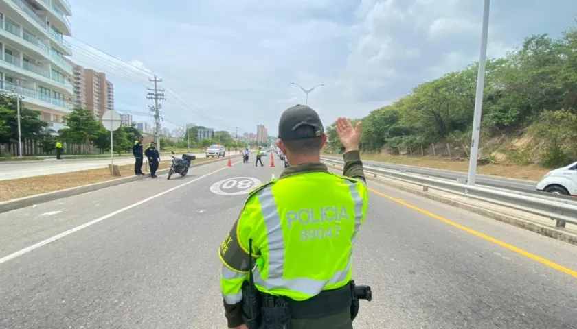 Operativos viales en Barranquilla durante este Puente Festivo. 