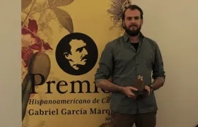 El escritor Alejandro Morellón Mariano ganador del Premio Hispanoamericano de Cuento Gabriel García Márquez 2017.