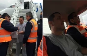 Hebert Veloza García llegando a Colombia.