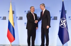  El Presidente de Colombia, Iván Duque, se reunió este martes con el secretario general de la OTAN, Jens Stoltenberg.