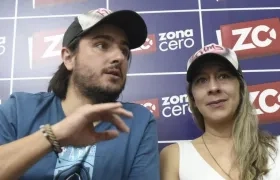 Los actores Andrés Sandoval y Katty Osorio.
