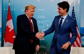 El presidente de EE.UU., Donald Trump y el primer ministro de Canadá, Justin Trudeau.