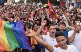 Concurrida estuvo la marcha de la comunidad LGBTI en Barranquilla.