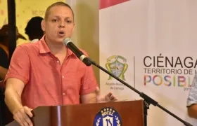 El Alcalde de Ciénaga, Edgardo Pérez Díaz.