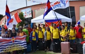 Peregrinos de Camboya y Canadá llegaron hoy a Panamá vía terrestre desde la vecina Costa Rica para participar en la Jornada Mundial de la Juventud (JMJ).