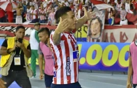 Teófilo Gutiérrez, celebrando el gol.